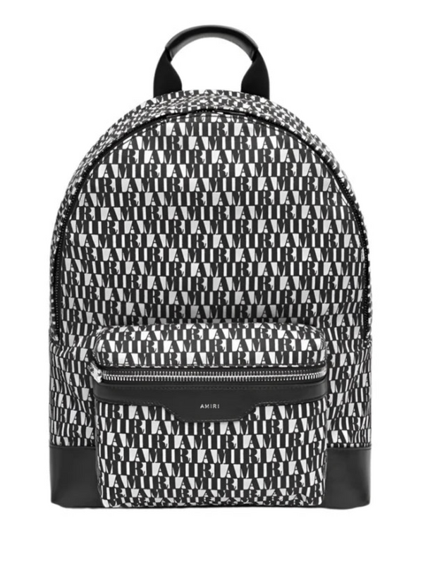 AMIRI MONOGRAM BACKPACK WHITE BLACK