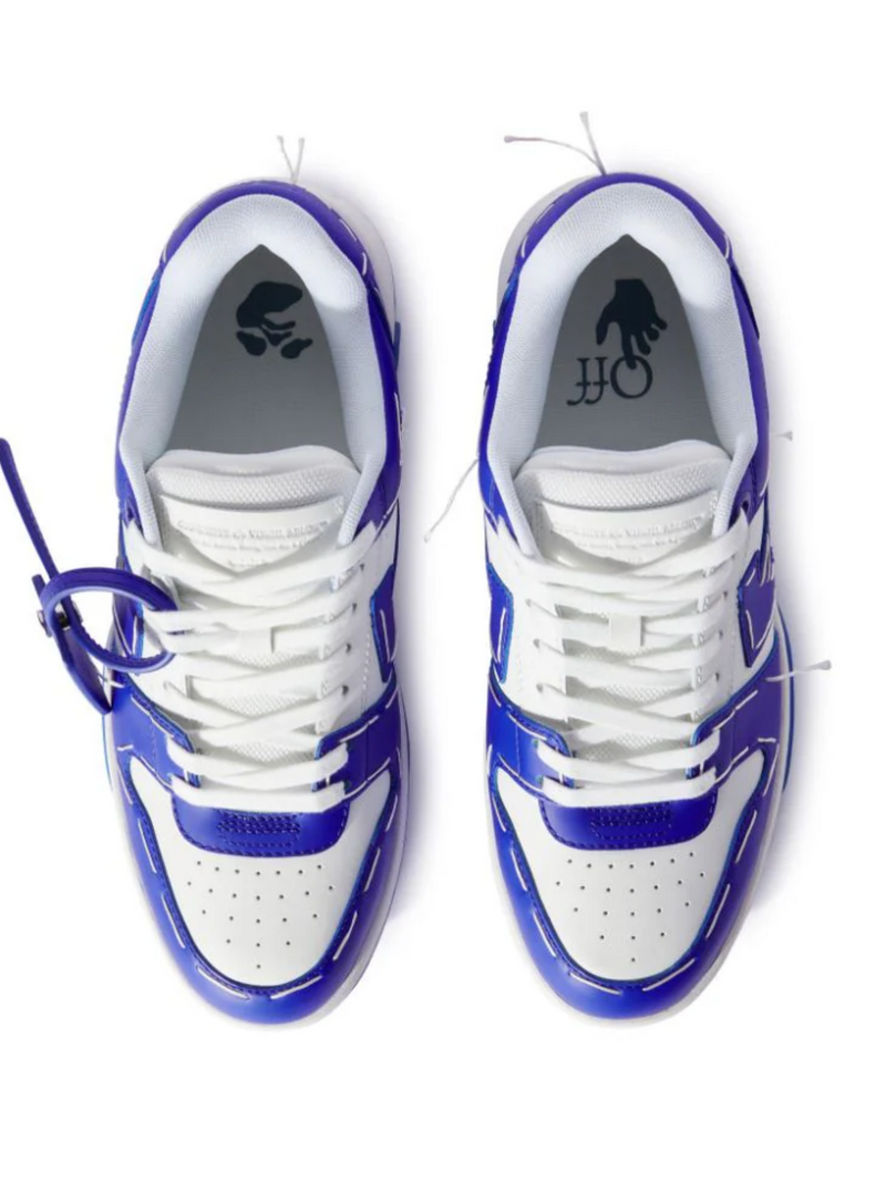 OFF-WHITE OUT OF OFFICE SARTORIAL STITCH SNEAKERS WHITE BLUE WOMENS