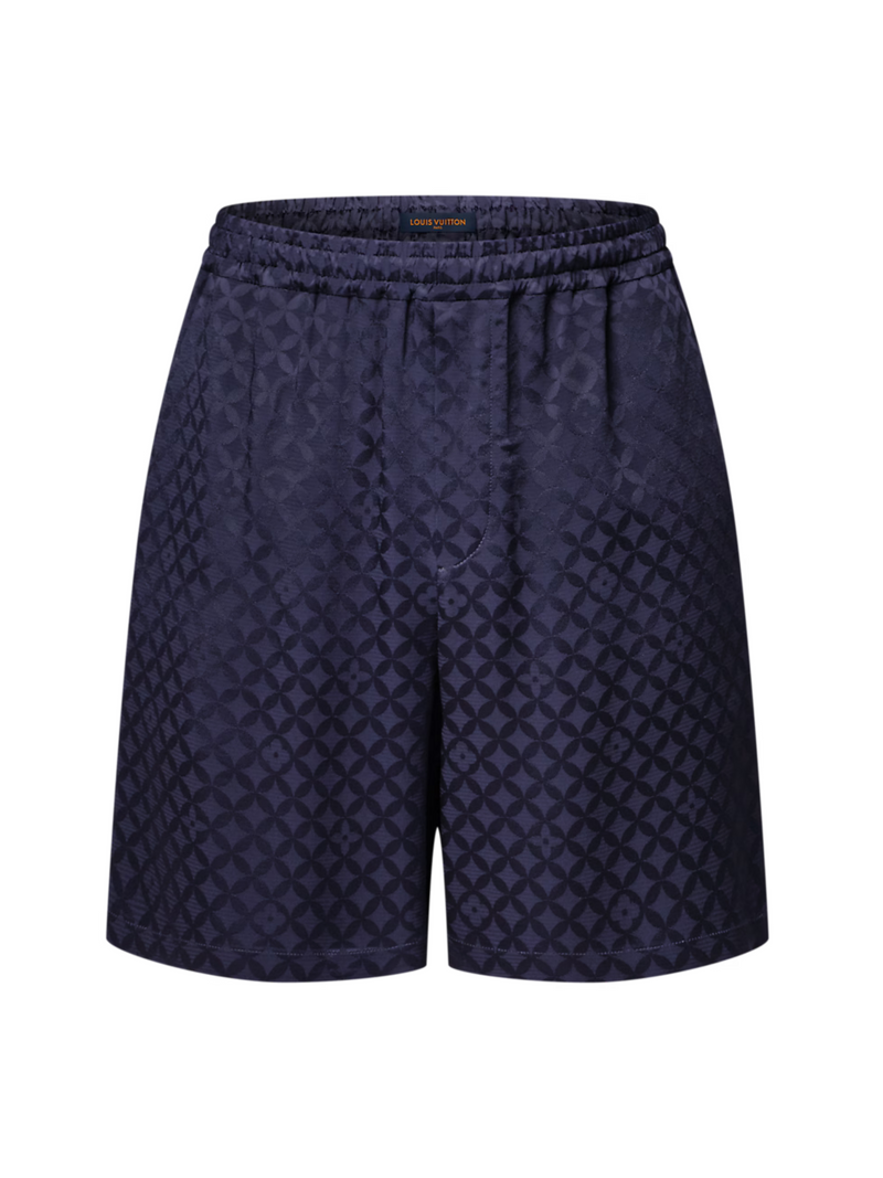 LOUIS VUITTON DANDY MONOGRAM JACQUARD SHORTS DEEP NAVY