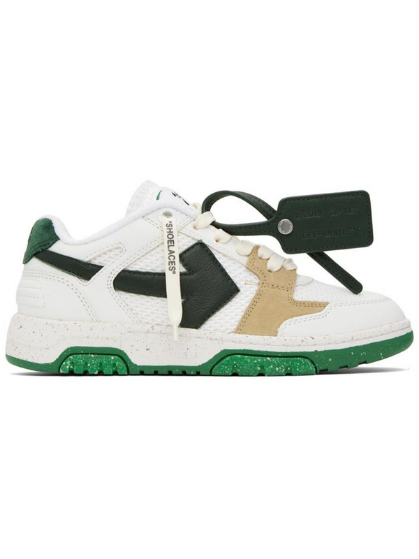 OFF-WHITE SLIM OUT OF OFFICE SNEAKERS WHITE BLACK GREEN