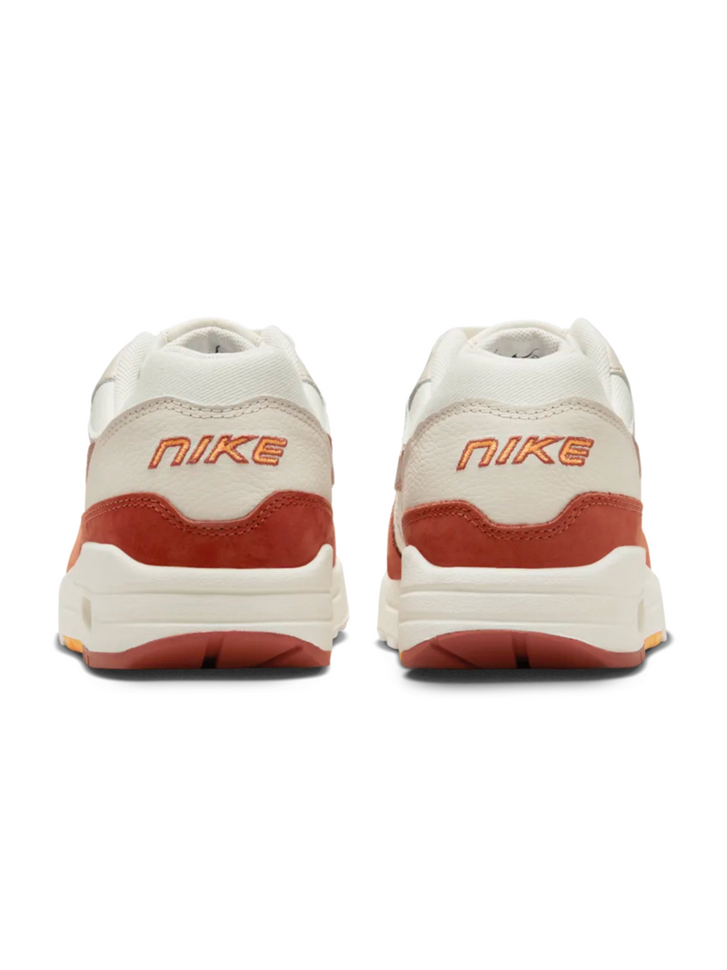 NIKE AIR MAX 1 LX RUGGED ORANGE AND SAIL