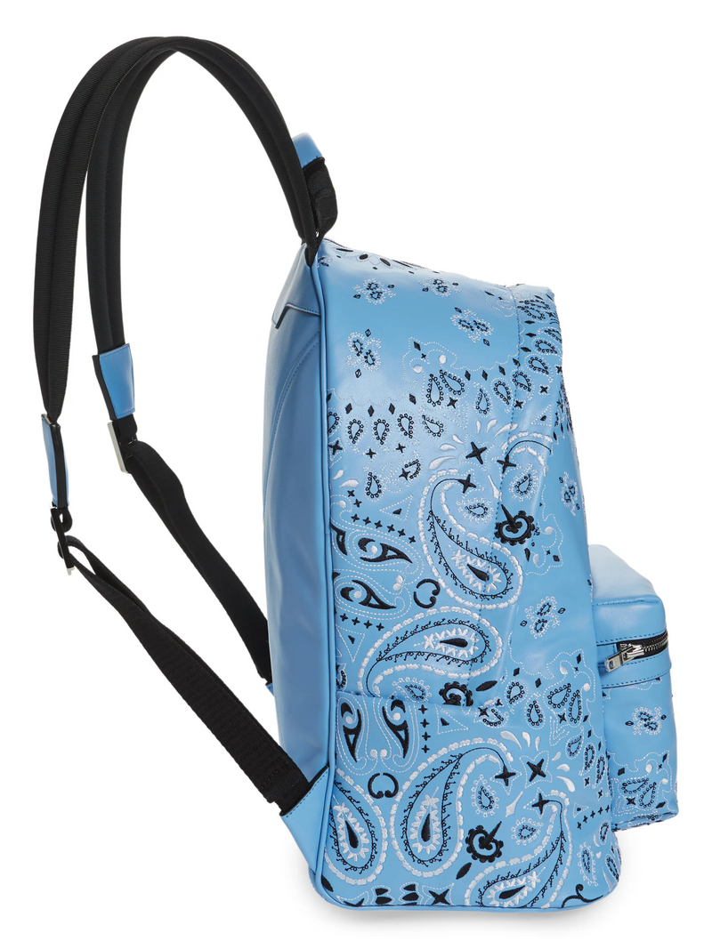 AMIRI BANDANA LEATHER BACKPACK CAROLINA BLUE