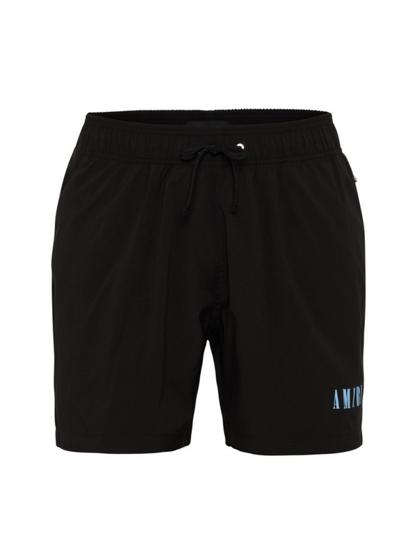 AMIRI CORE LOGO SWIM SHORTS BLACK BLUE