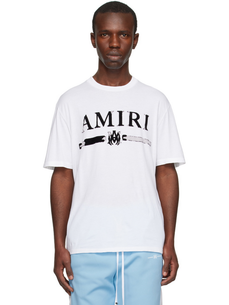 AMIRI MA BAR APPLIQUE TEE WHITE