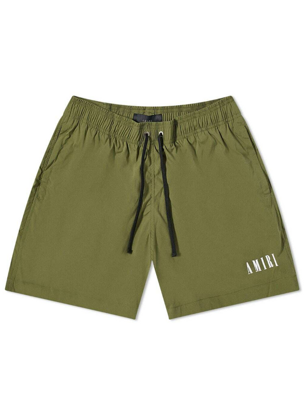 AMIRI CORE LOGO SWIM SHORTS MILITARY GREEN