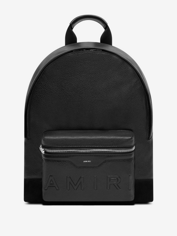 AMIRI EMBOSSED LOGO BACKPACK BLACK