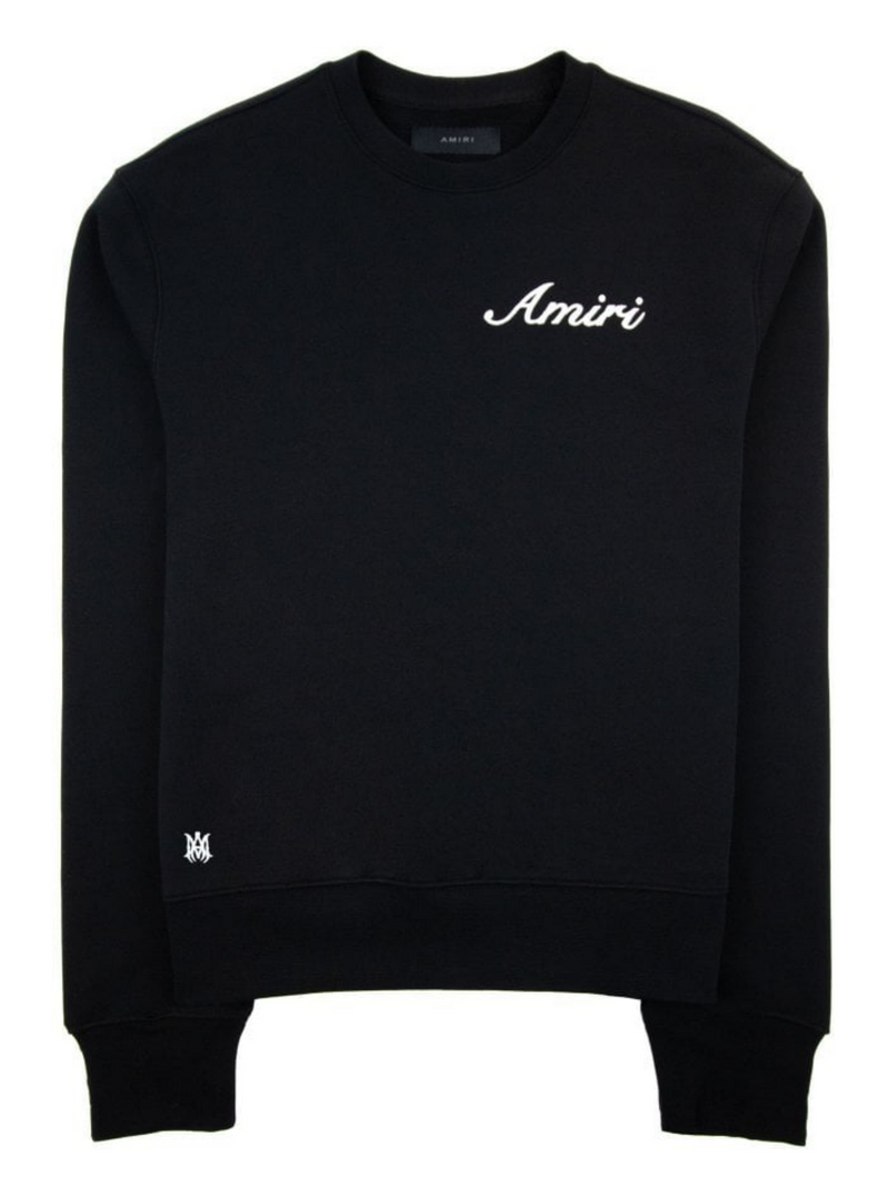 AMIRI SCRIPT LOGO SWEATER BLACK