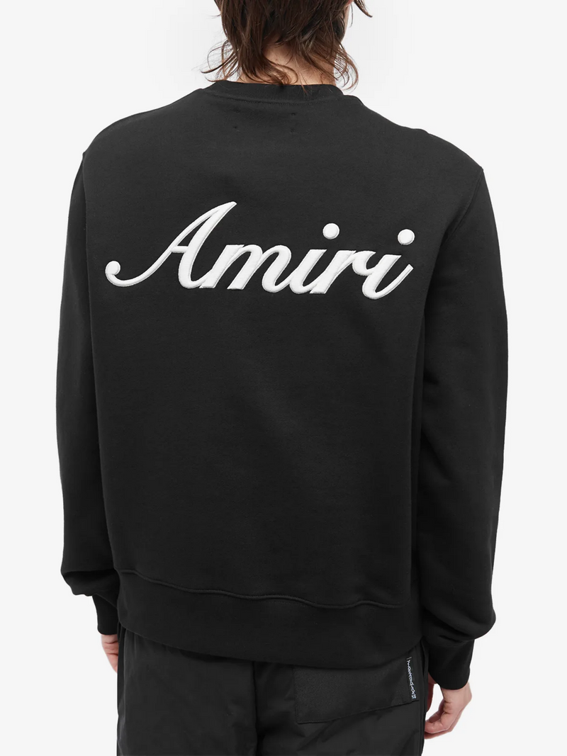 AMIRI SCRIPT LOGO SWEATER BLACK