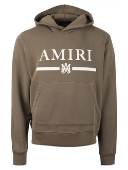 AMIRI MA BAR LOGO HOODIE BROWN