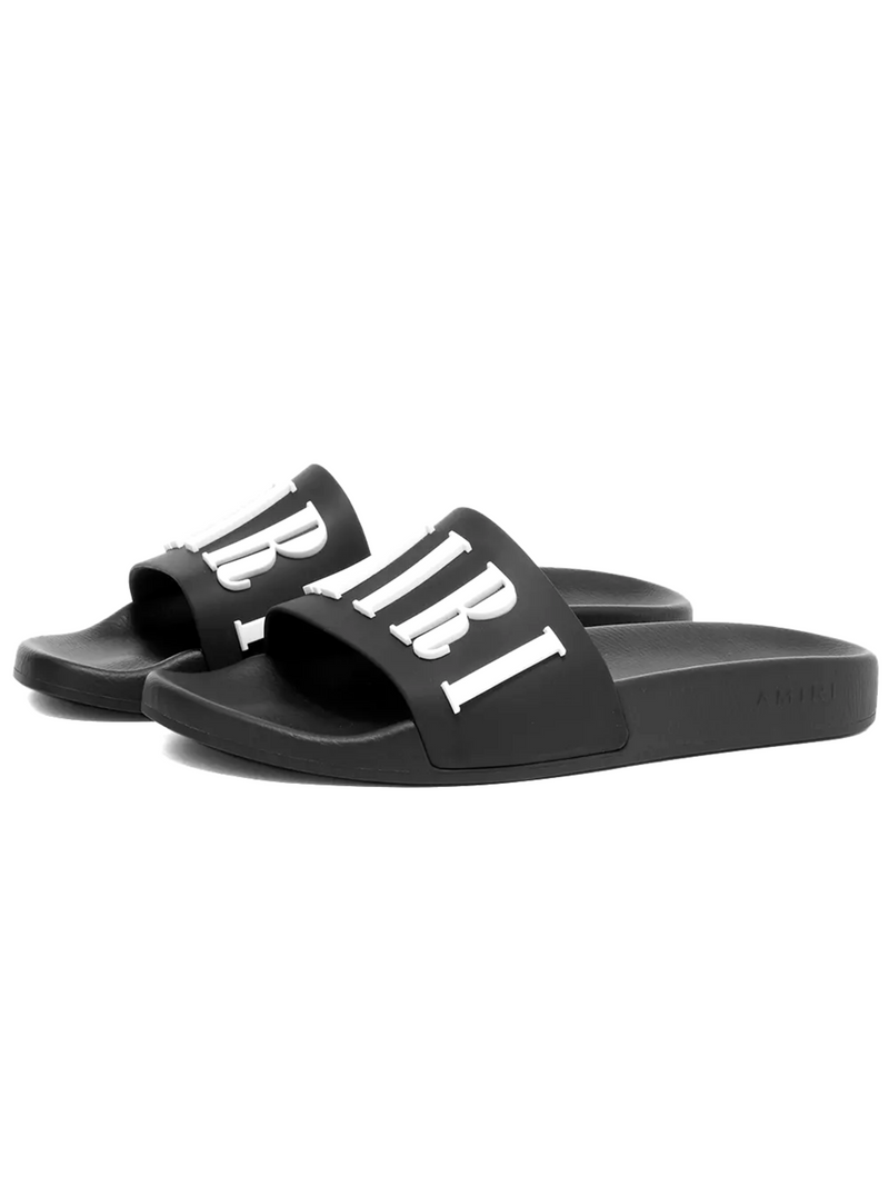 AMIRI LOGO SLIDES BLACK