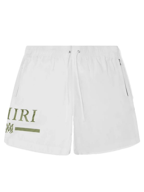 AMIRI MA BAR LOGO SWIMSHORTS WHITE