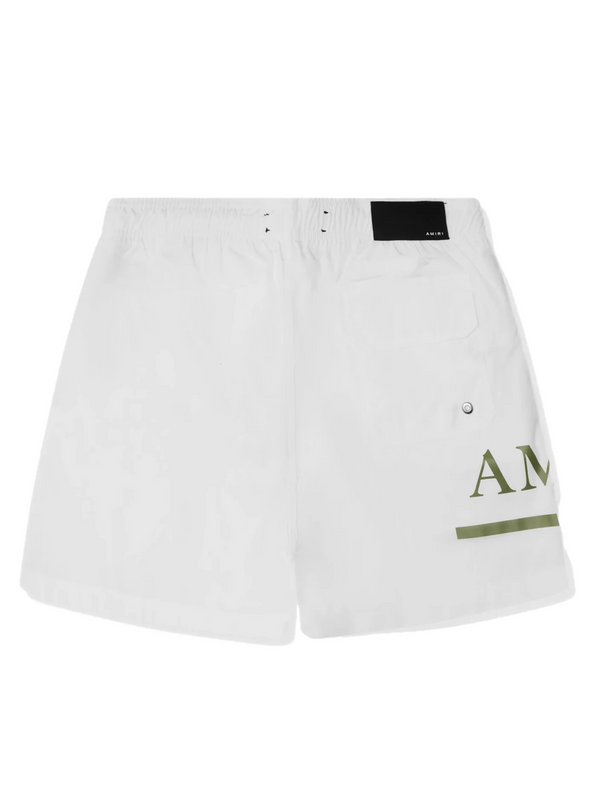 AMIRI MA BAR LOGO SWIMSHORTS WHITE