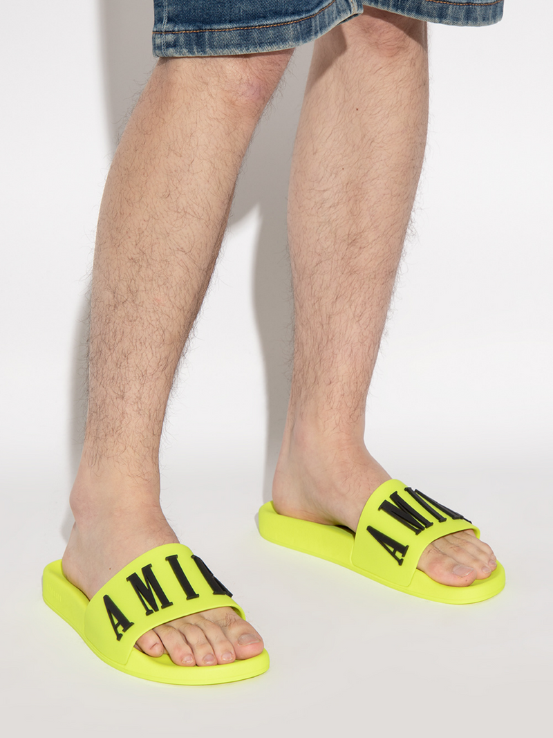 AMIRI LOGO SLIDES VOLT BLACK