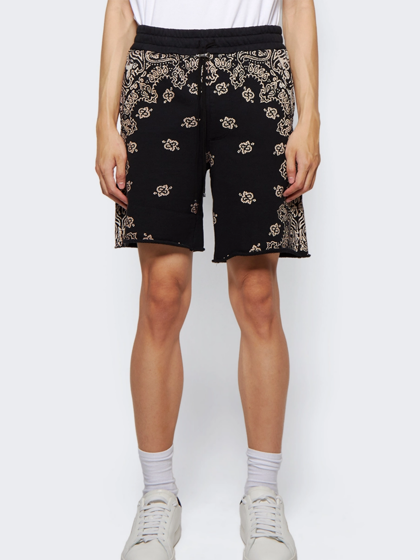 AMIRI BANDANA BLEACH SHORTS BLACK – Notorious Plug