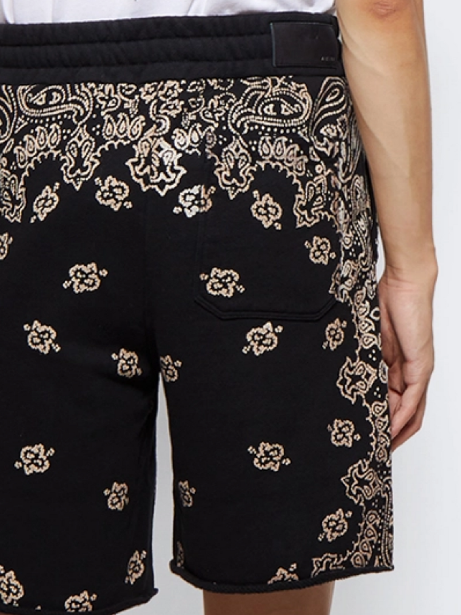AMIRI BANDANA BLEACH SHORTS BLACK – Notorious Plug