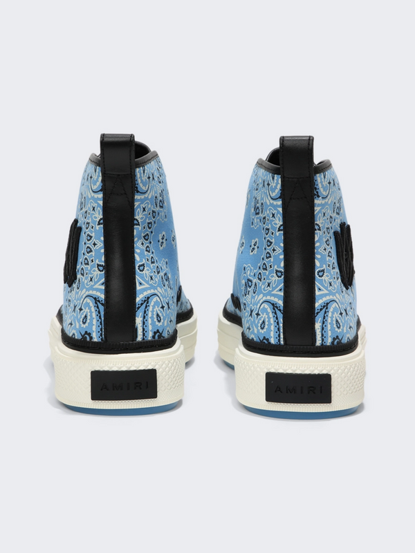 AMIRI BANDANA COURT HIGH SNEAKERS CAROLINA BLUE