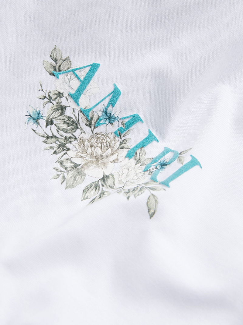 AMIRI FLORAL LOGO TEE WHITE