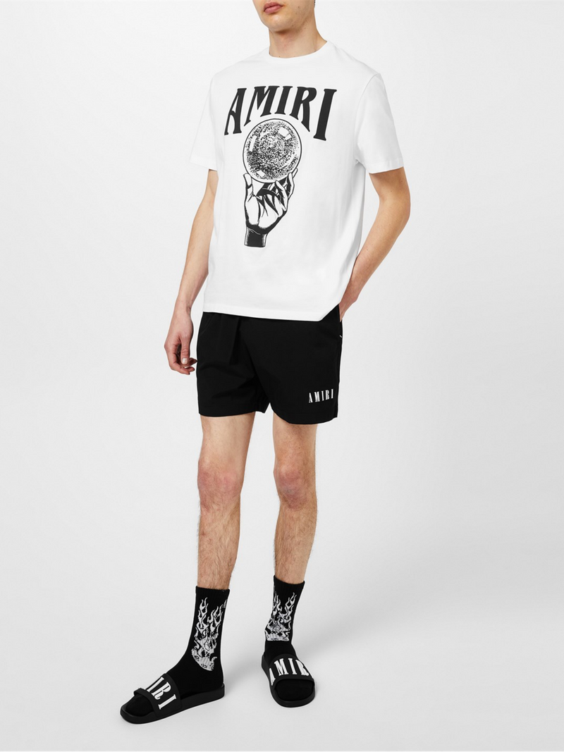 AMIRI CORE LOGO SWIM SHORTS BLACK