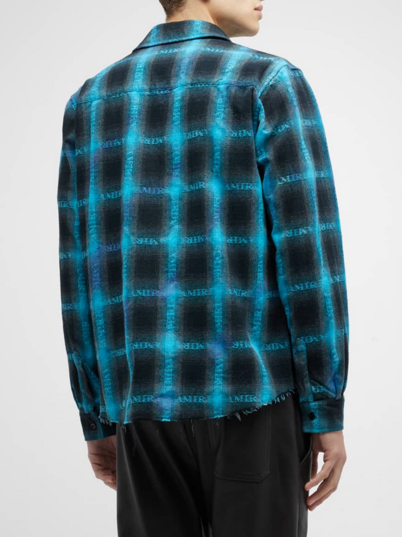 AMIRI PLAID SHIRT BLACK BLUE