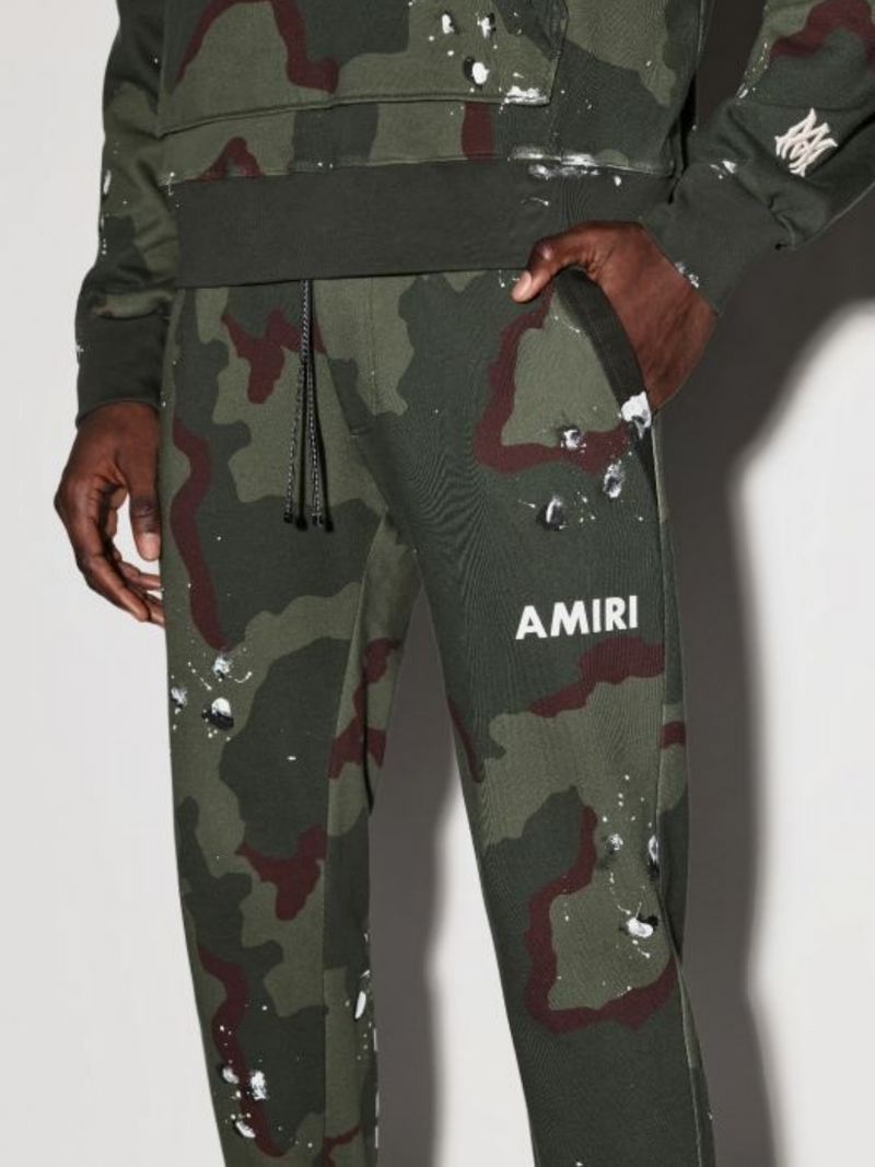 AMIRI ARMY LOGO SWEATPANTS CAMO