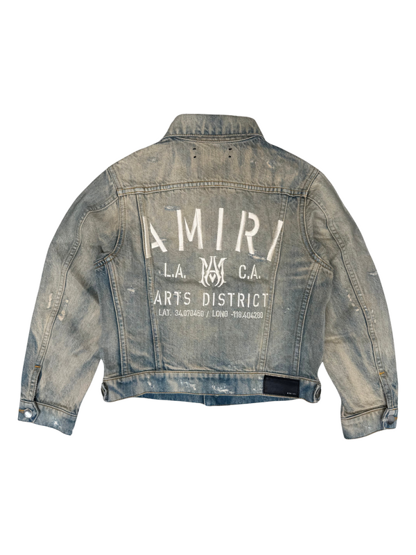 AMIRI KIDS ARTS DISTRICT DENIM JACKET CLAY INDIGO