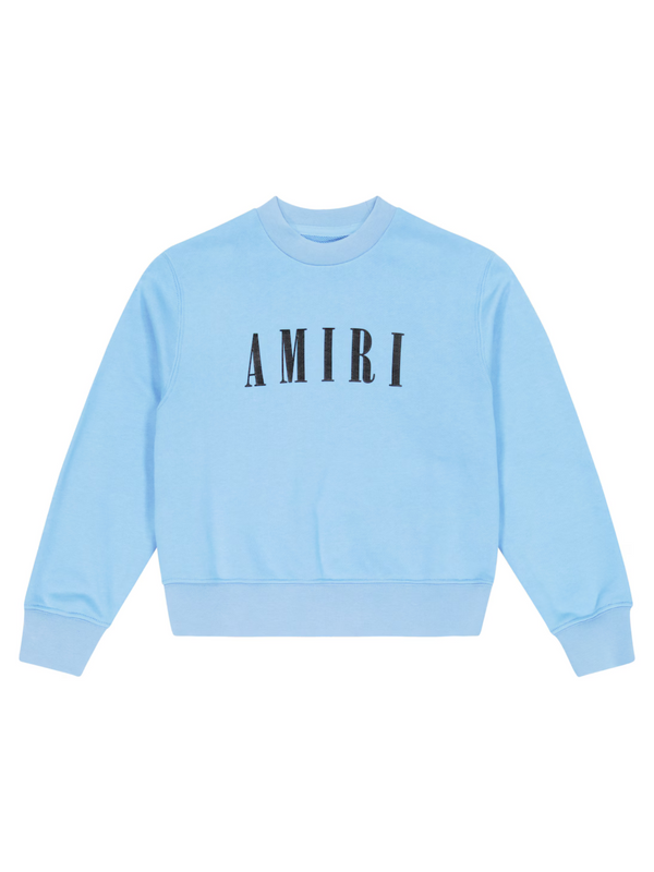 AMIRI KIDS CORE LOGO CREWNECK BABY BLUE