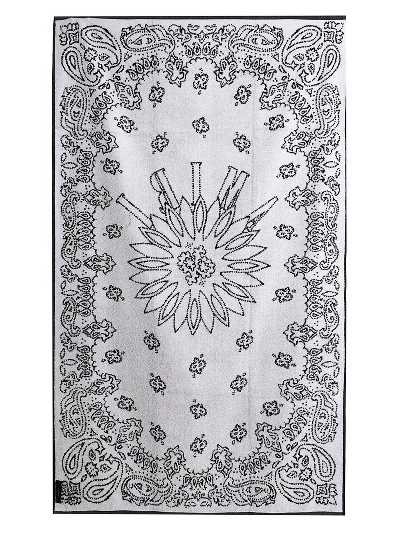 AMIRI BANDANA BEACH TOWEL BLACK