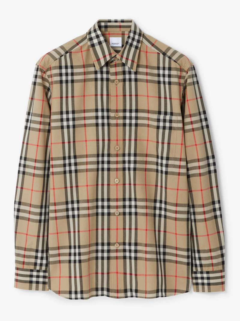 BURBERRY CHECK COTTON SHIRT