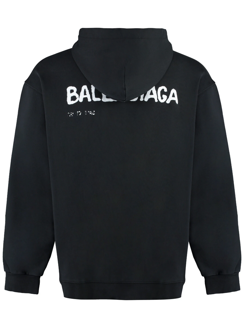 BALENCIAGA HAND DRAWN HOODIE BLACK