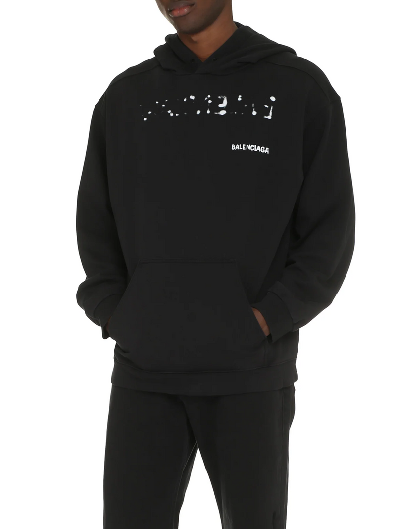 BALENCIAGA HAND DRAWN HOODIE BLACK