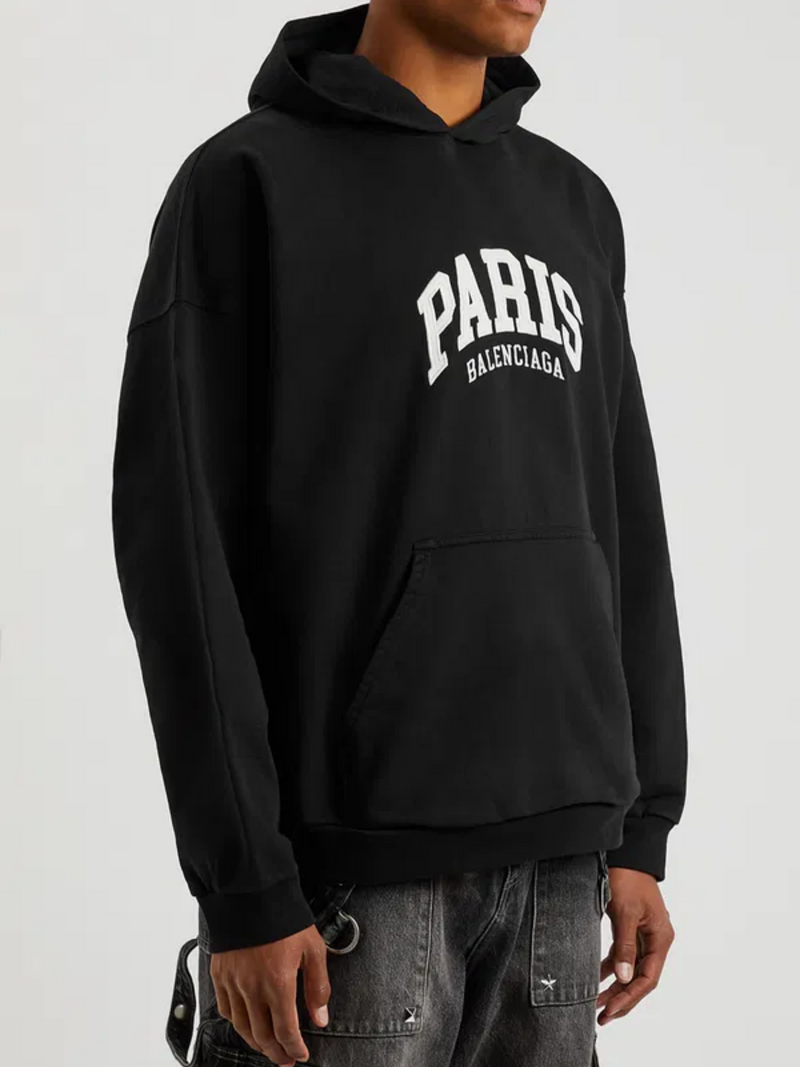 BALENCIAGA CITIES PARIS HOODIE BLACK Notorious Plug