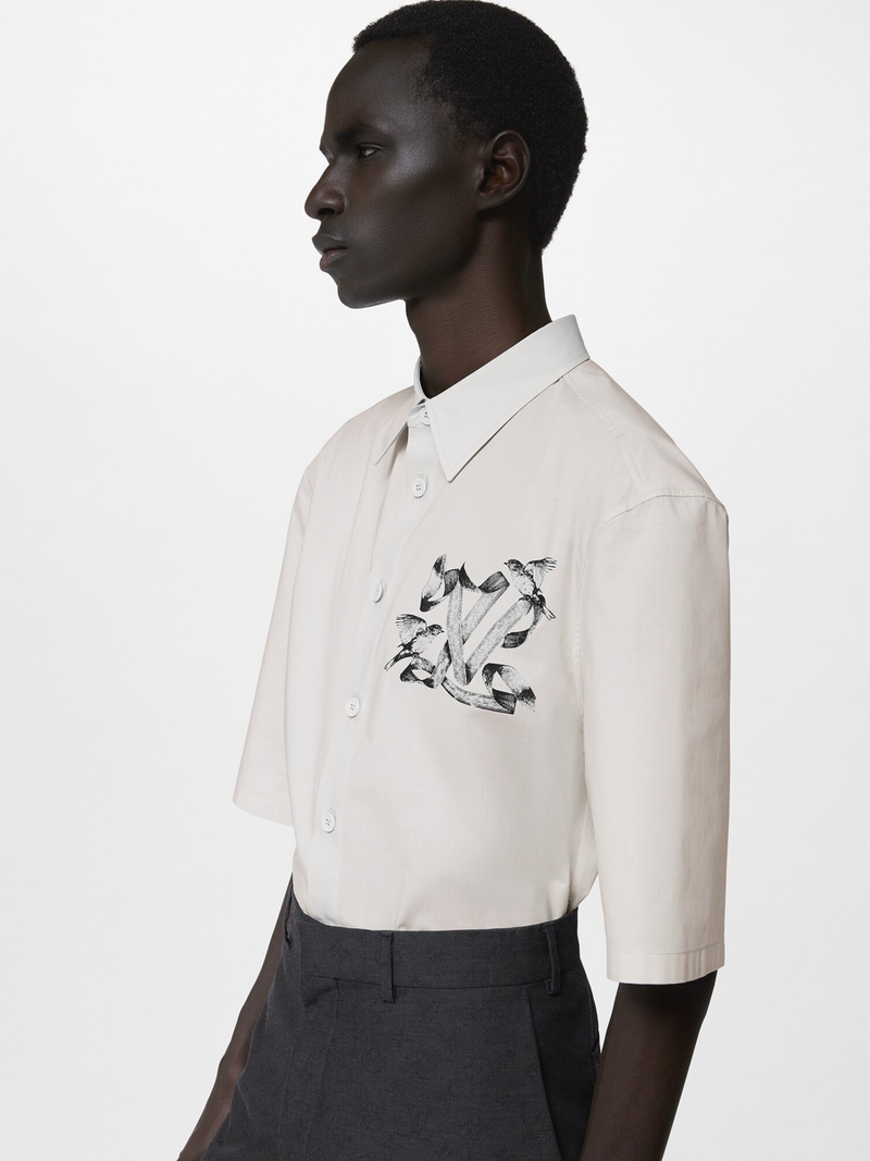 LOUIS VUITTON LV BIRDS LOGO SHORT SLEEVED SHIRT