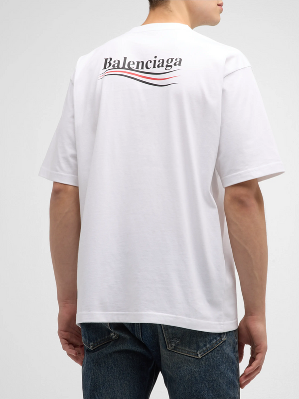 BALENCIAGA POLITICAL TEE WHITE