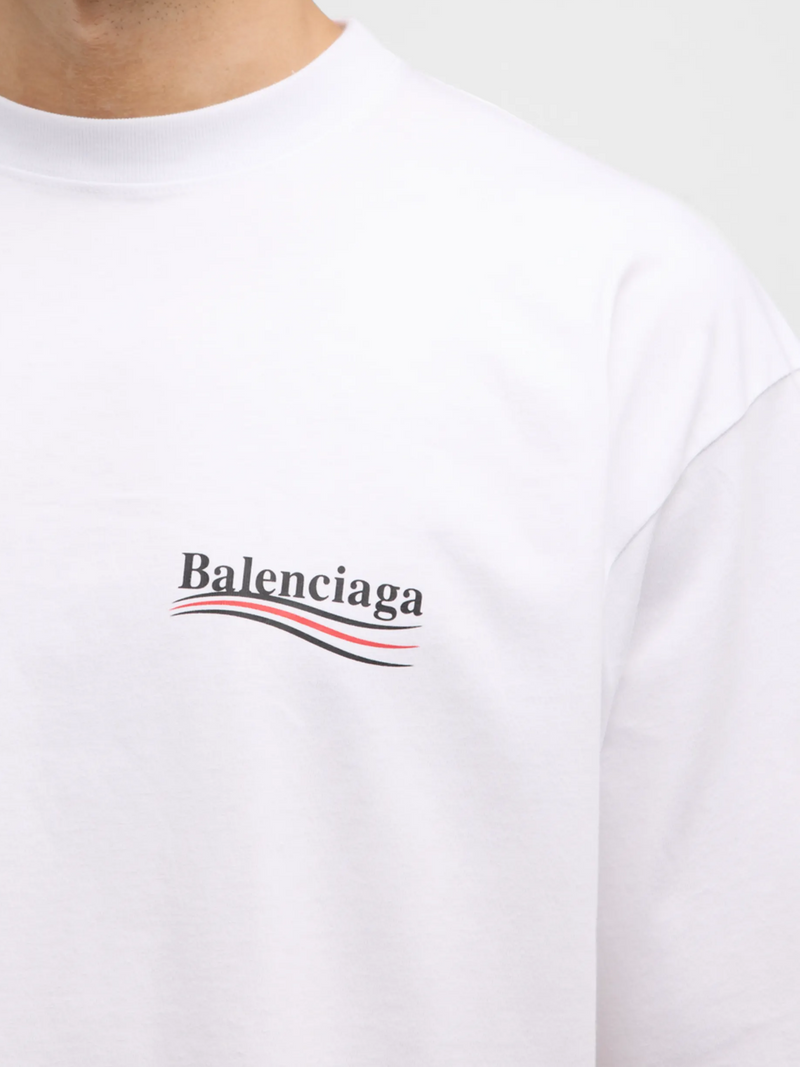 BALENCIAGA POLITICAL TEE WHITE