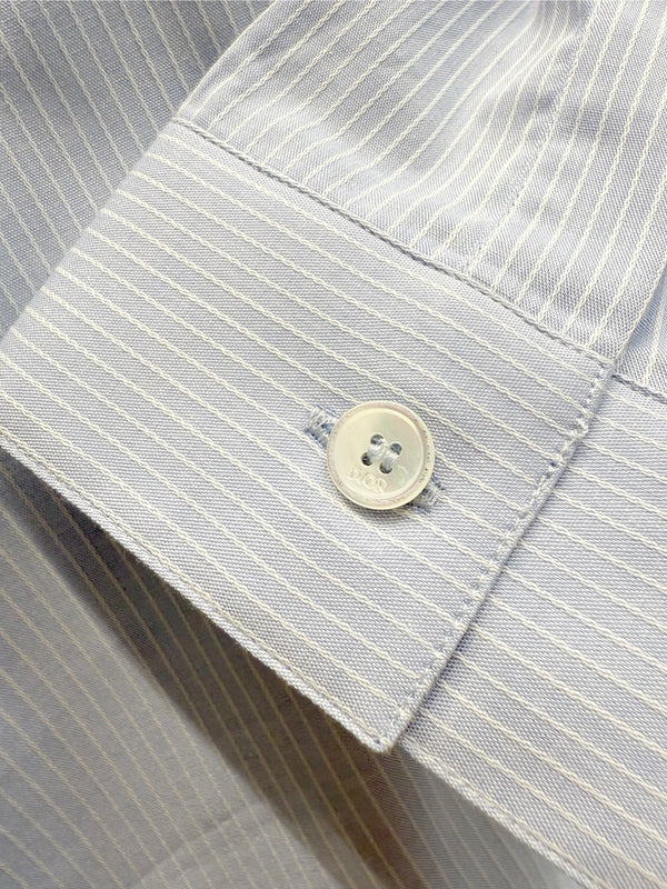 DIOR SHIRT WITH BEE EMBROIDERY LIGHT BLUE STRIPED