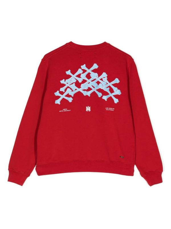 AMIRI KIDS BONES GRAPHIC CREWNECK RED / BLUE