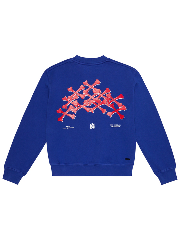 AMIRI KIDS BONES GRAPHIC CREWNECK BLUE /RED