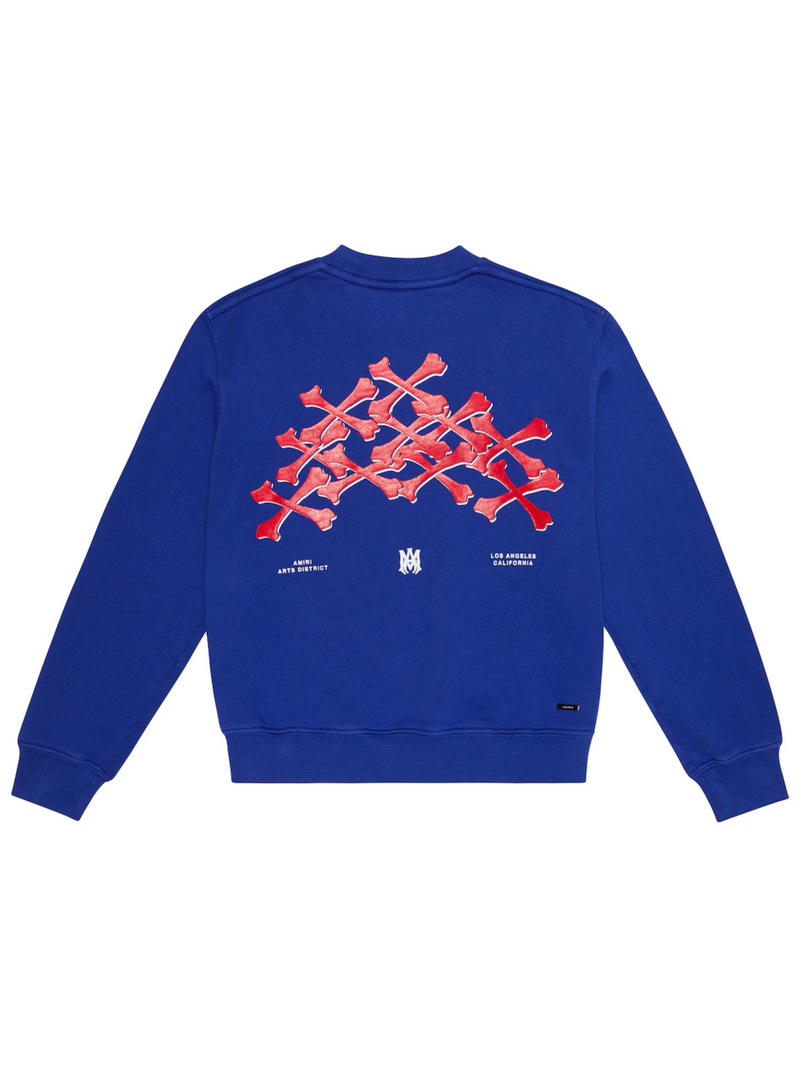 AMIRI KIDS BONES GRAPHIC CREWNECK BLUE /RED
