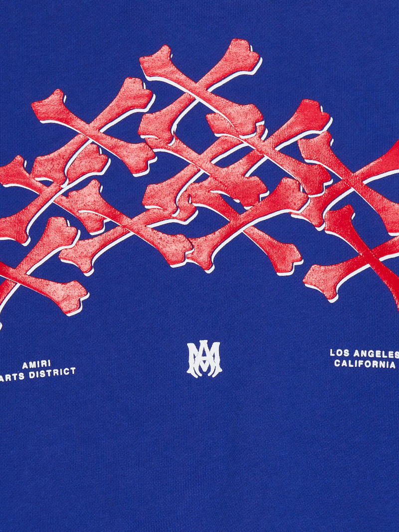 AMIRI KIDS BONES GRAPHIC CREWNECK BLUE /RED