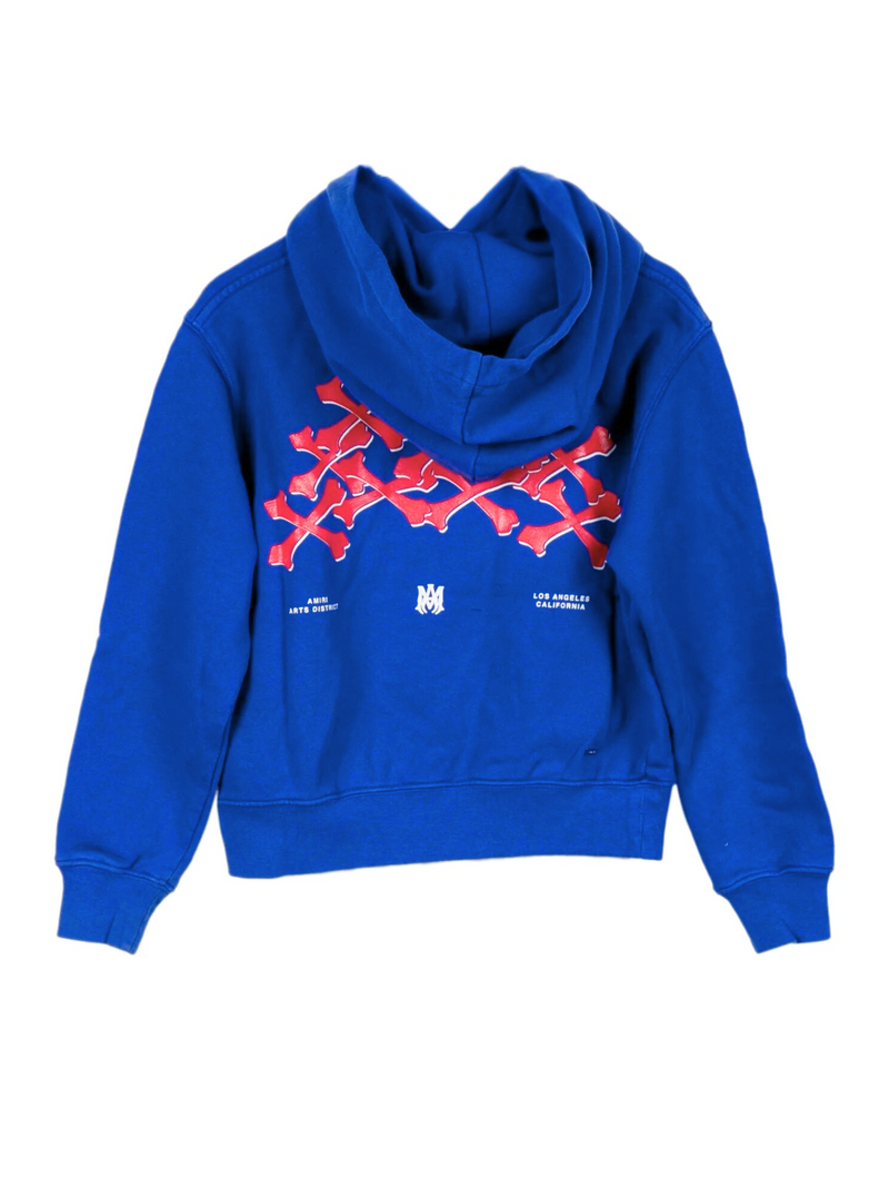 AMIRI KIDS BONES GRAPHIC HOODIE BLUE / RED