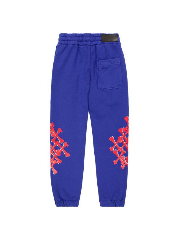 AMIRI KIDS BONES GRAPHIC SWEATPANTS BLUE / RED
