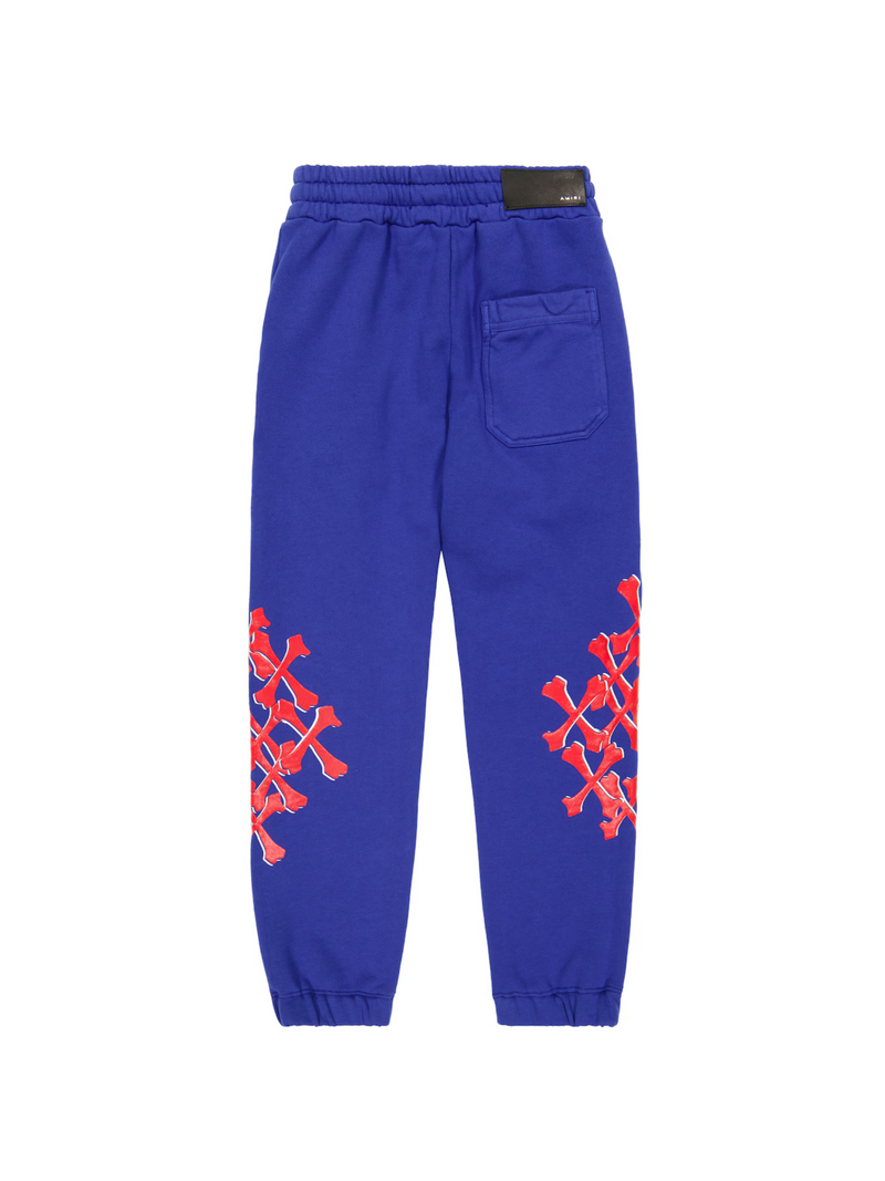 AMIRI KIDS BONES GRAPHIC SWEATPANTS BLUE / RED