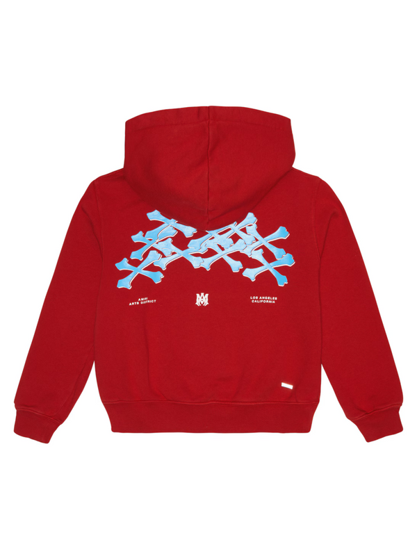 AMIRI KIDS BONES GRAPHIC HOODIE RED / BLUE