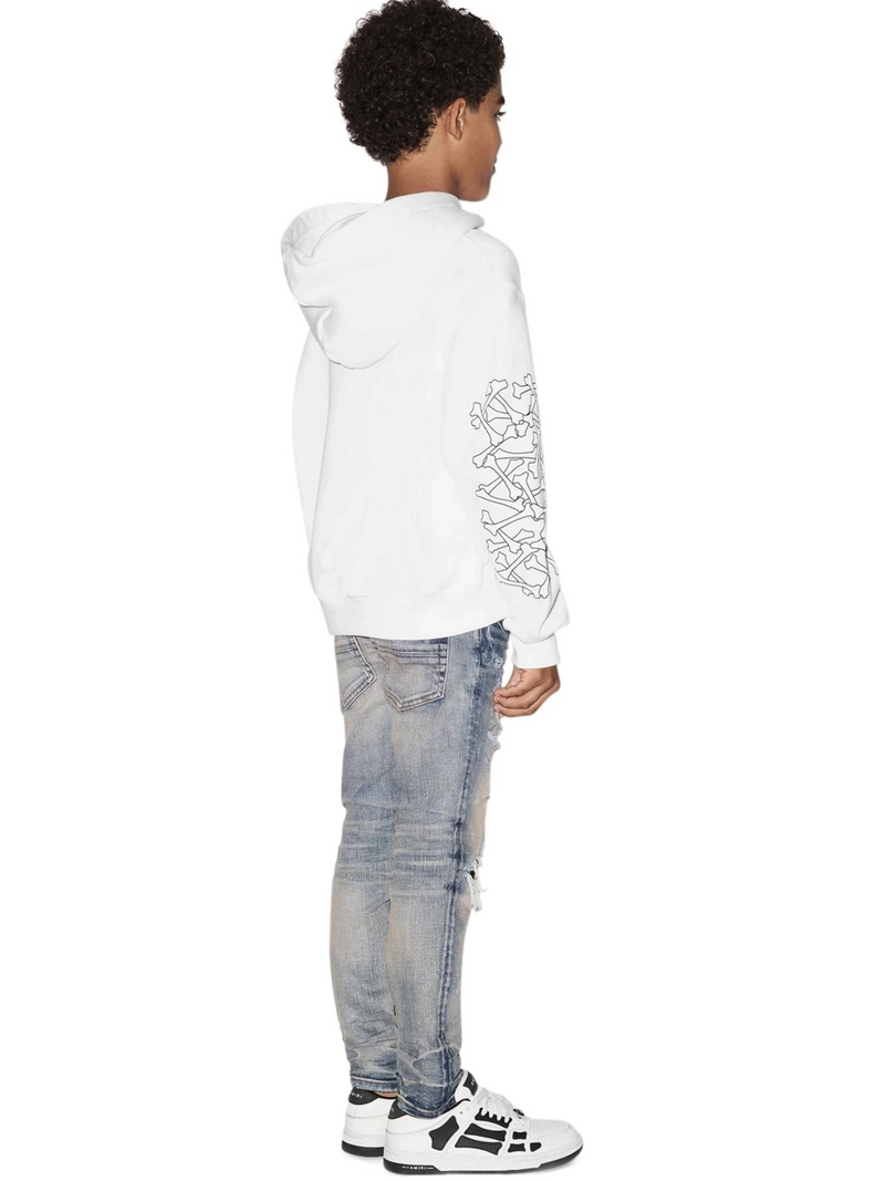 AMIRI KIDS BONES HOODIE WHITE
