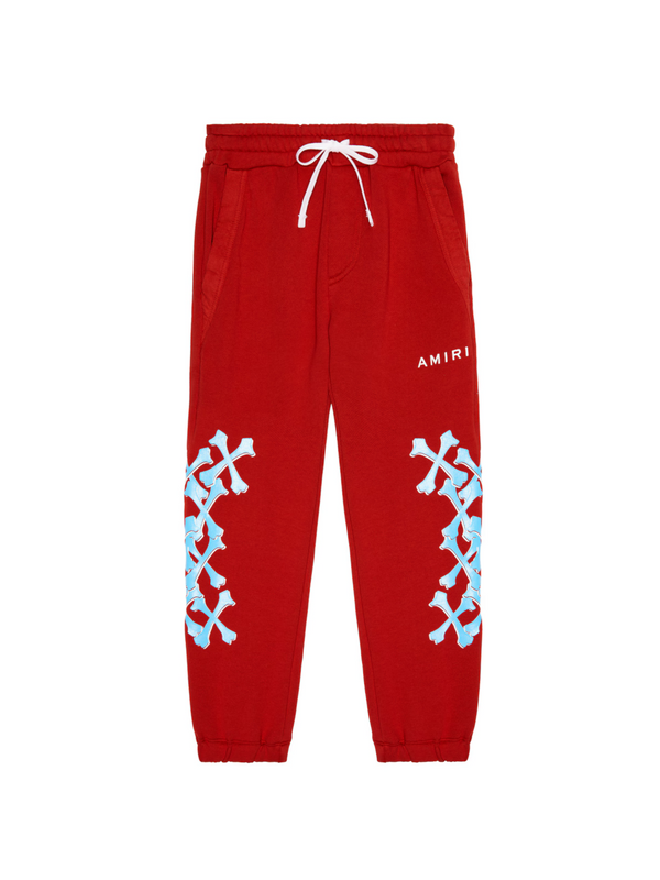 AMIRI KIDS BONES GRAPHIC SWEATPANTS RED / BLUE
