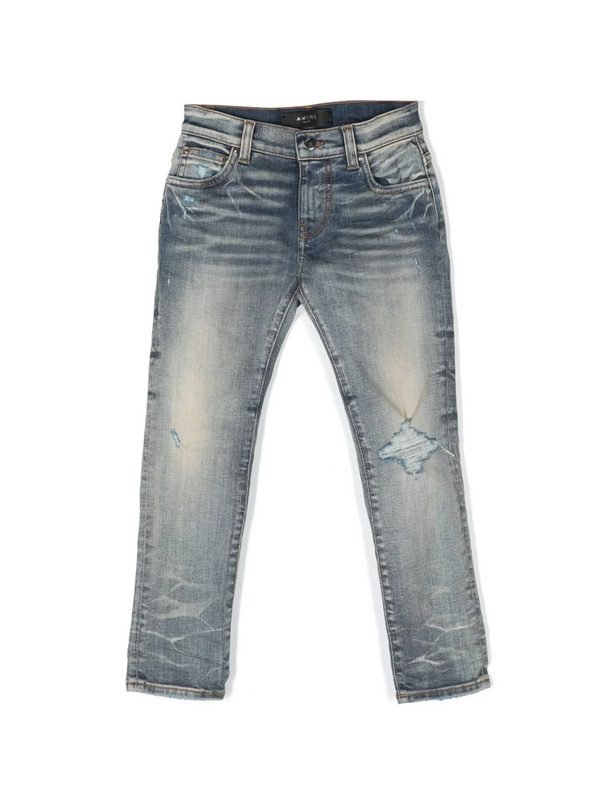 AMIRI KIDS BROKEN JEANS CLAY INDIGO