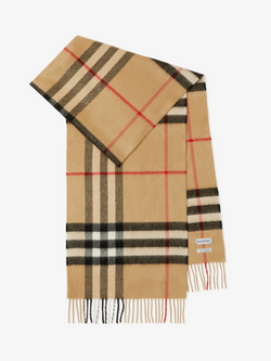 BURBERRY CHECK CASHMERE SCARF ARCHIVE BEIGE