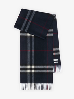 BURBERRY CHECK CASHMERE SCARF INK