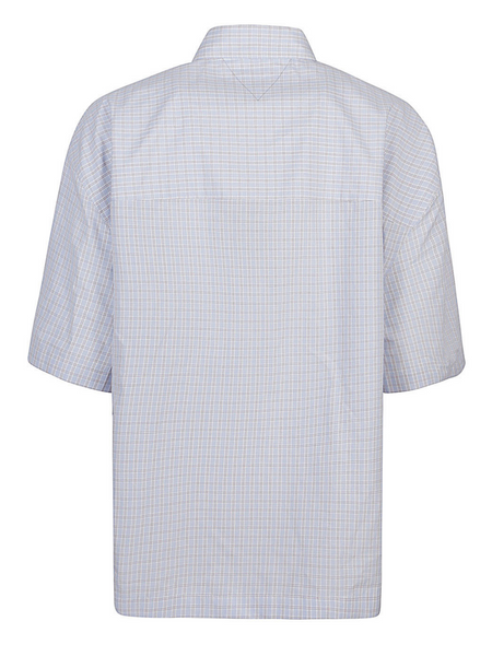 BOTTEGA VENETA BV EMBROIDERED CHECK OVERSHIRT LIGHT BLUE – Notorious Plug
