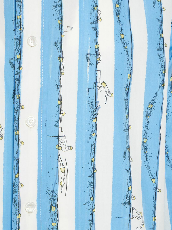 BOTTEGA VENETA SWIMMERS PRINTED COTTON SHIRT